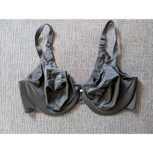 Cacique Bra 40DDD Back Smoothing Lightly Lined Black Unpadded Wire Lane Bryant